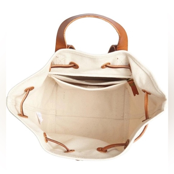 Madewell Canvas Leather Somerset Drawstring Backpack Purse - Picture 14 of 16